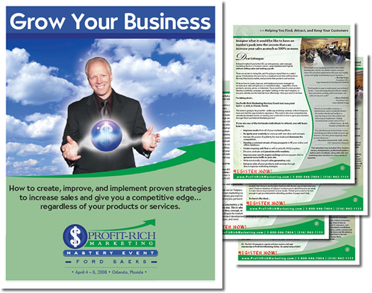 Ford Saeks' Profit-Rich Marketing Mastery Event Brochure 
