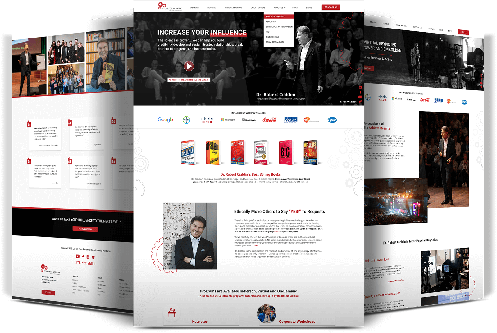 IAW Website Mockup Influence at Work web design
