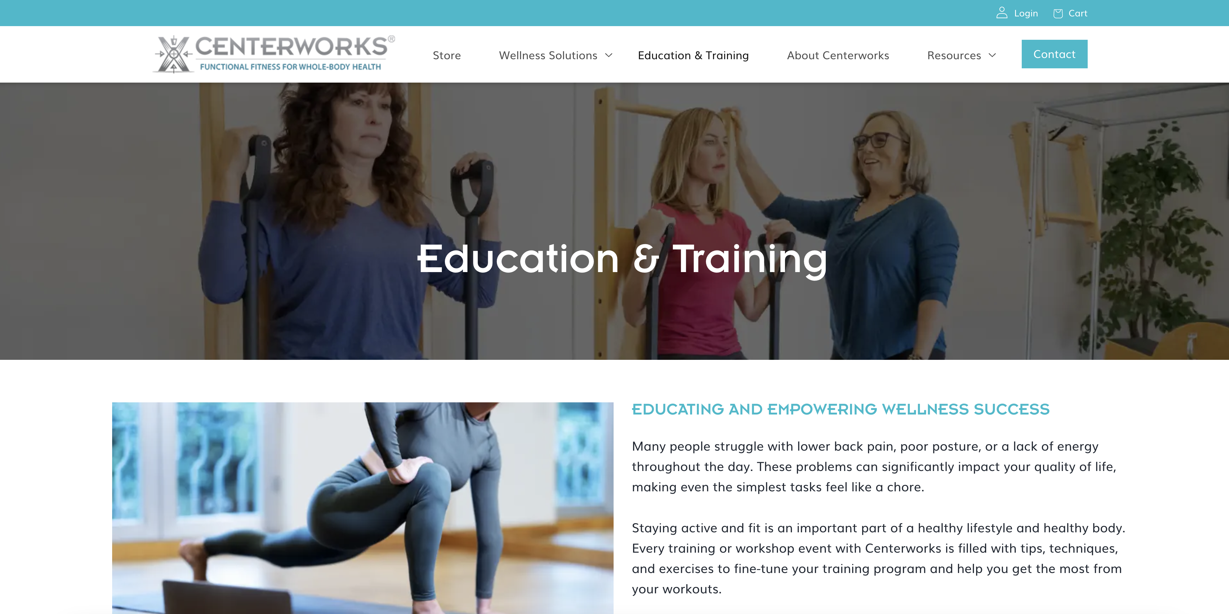 Centerworks Website Home Page